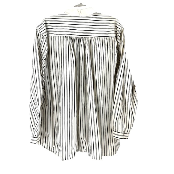 Wah Maker Western Bib Front Band Collar Pullover Shirt Men's L Striped USA VTG - Picture 2 of 7